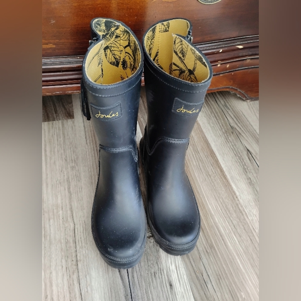 Joules rubber boots size 6